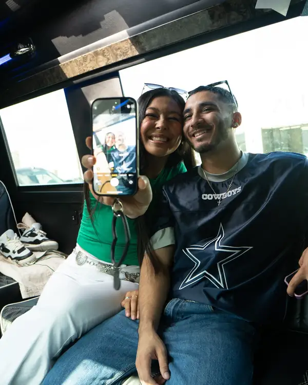 Clients in Cowboys gear inside a TIED Sprinter